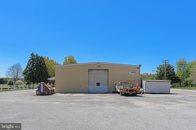 view of shed / structure with a garage