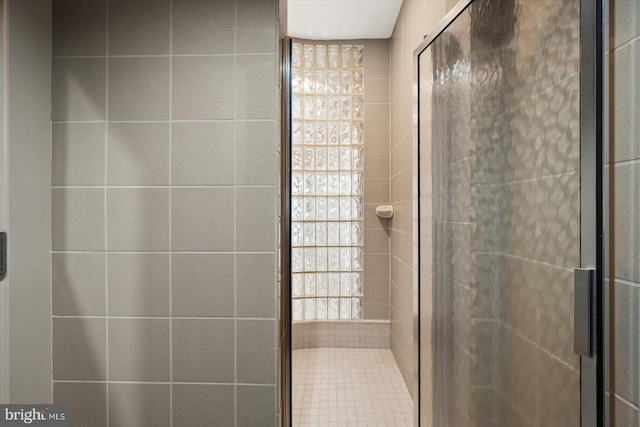 bathroom with walk in shower