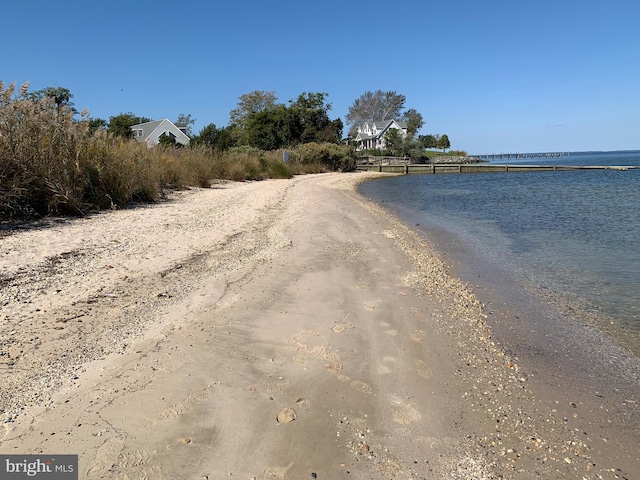 view of road featuring a water view