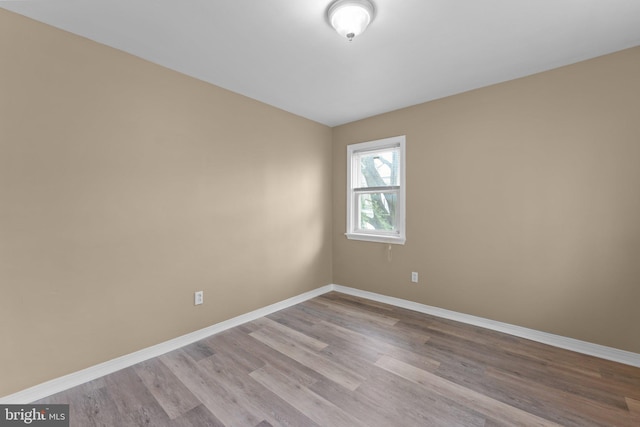 empty room featuring light hardwood / wood-style flooring