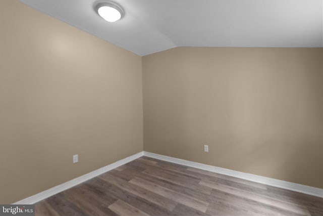 additional living space featuring light hardwood / wood-style floors and lofted ceiling