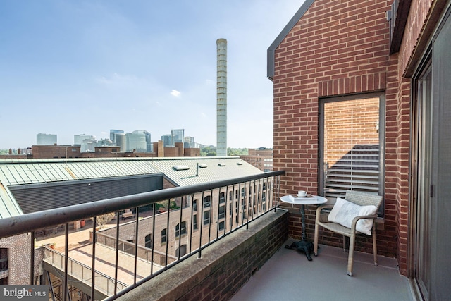 balcony featuring a view of city