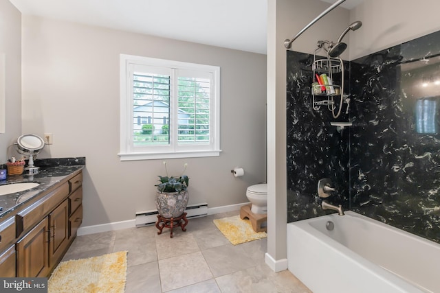 409 Hilltop Rd, Strasburg, PA 17579 - full bathroom with toilet, shower / bathing tub combination, vanity, and tile flooring