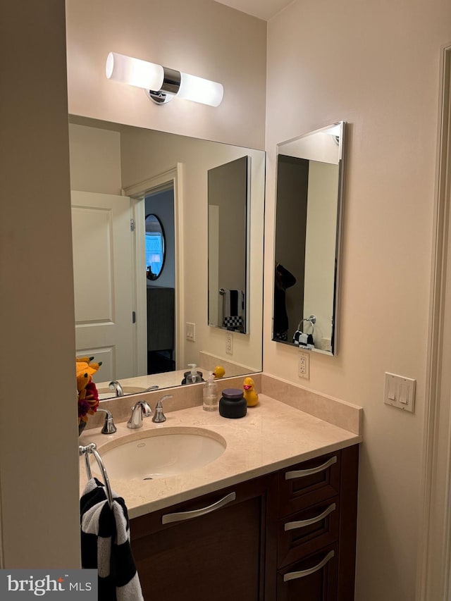 bathroom with large vanity