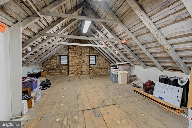 view of attic