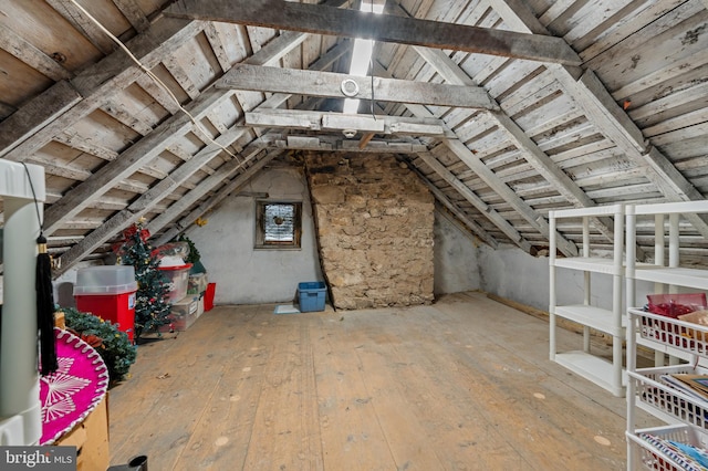 view of attic