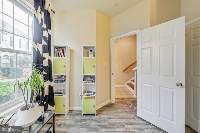 interior space featuring light wood-type flooring