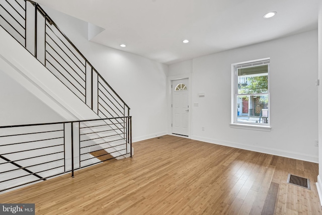 interior space with light wood-type flooring