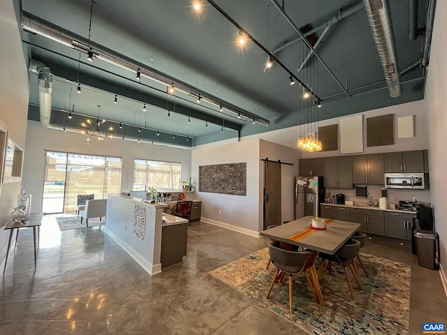 interior space featuring sink