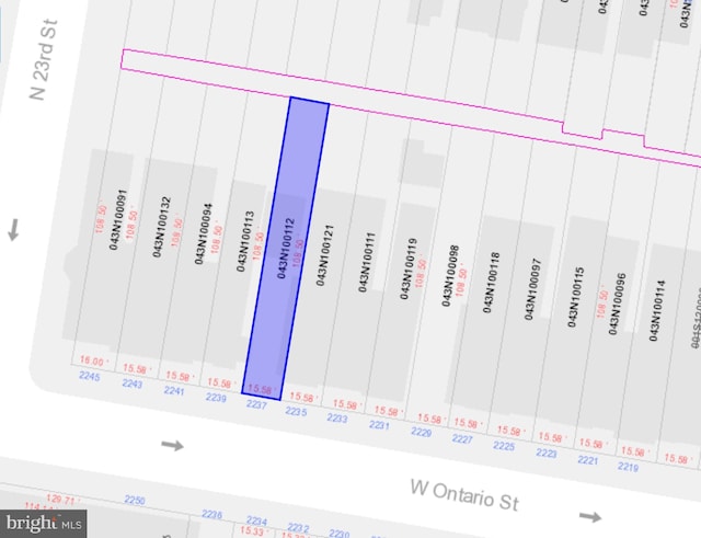 2237 W Ontario St, Philadelphia PA, 19140 land for sale