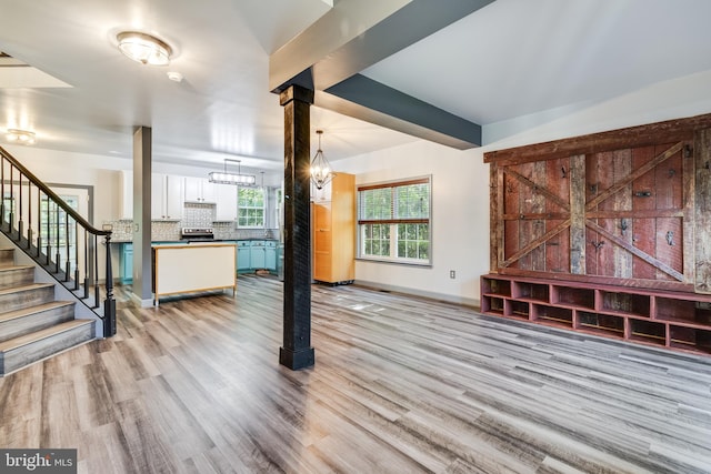 interior space with wood-type flooring