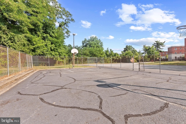 view of basketball court