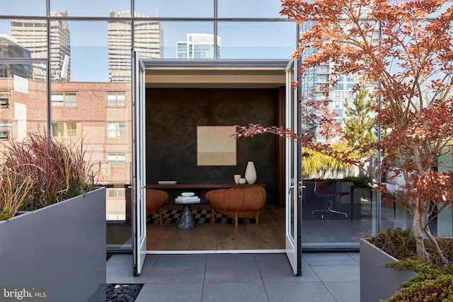 exterior space with a balcony