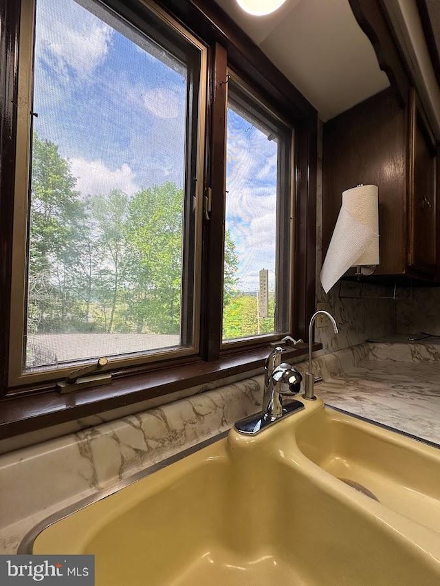 interior details featuring sink and a bathtub