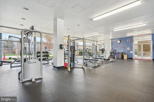 view of workout area