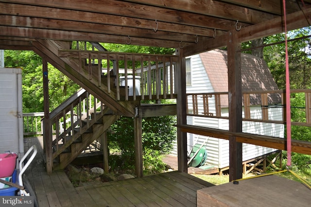 view of wooden terrace