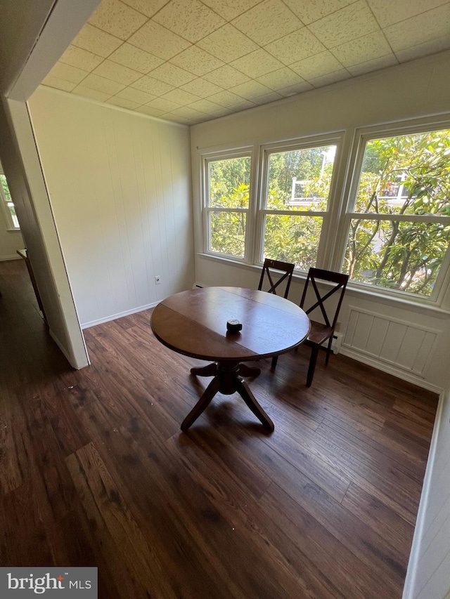 dining area featuring hardwood / wood-style flooring