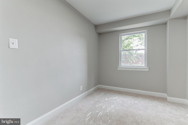 view of carpeted spare room