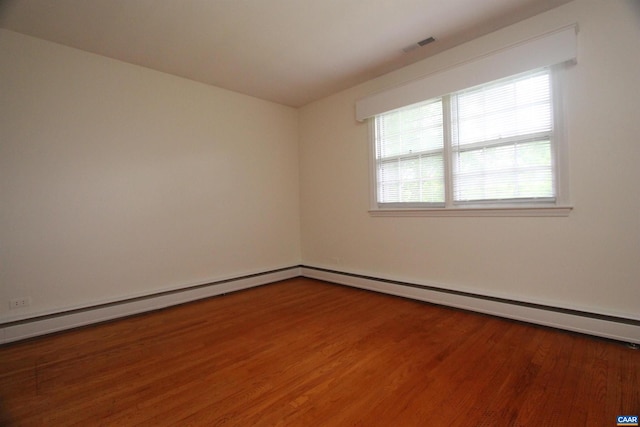 empty room featuring hardwood / wood-style floors