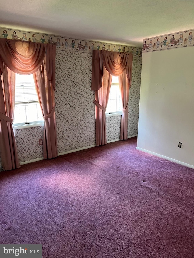 unfurnished room featuring carpet floors