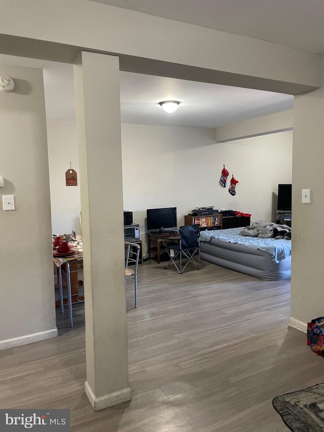 interior space featuring hardwood / wood-style flooring