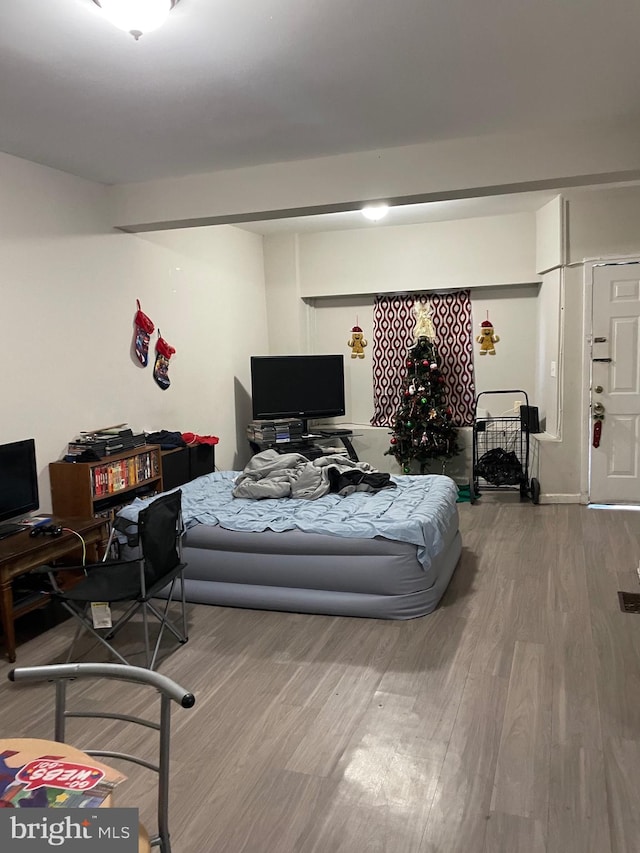 living room featuring hardwood / wood-style flooring