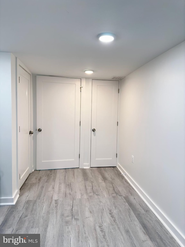 interior space featuring light hardwood / wood-style flooring