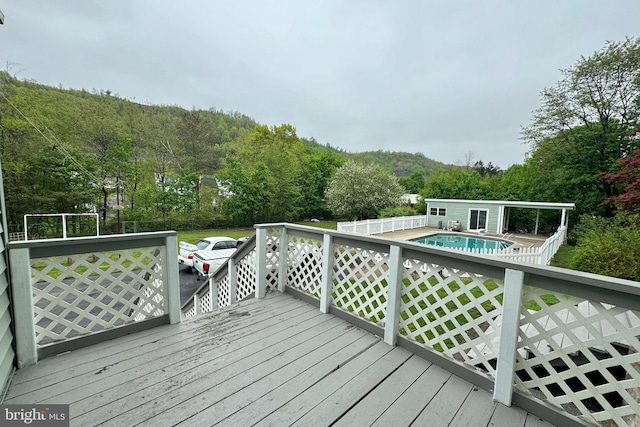 view of wooden terrace