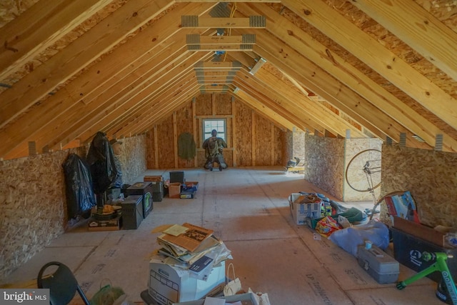 view of attic