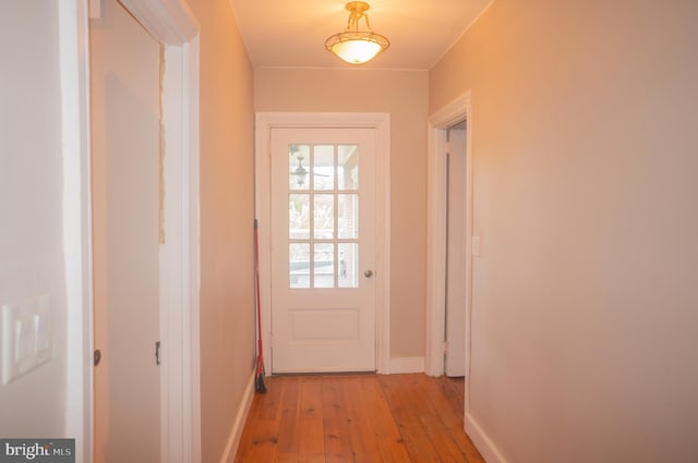 entryway featuring light wood-type flooring