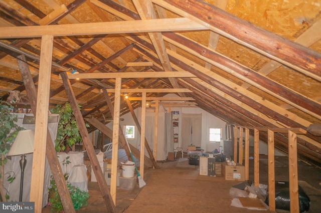 view of attic