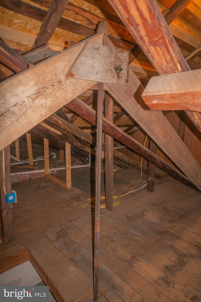 view of attic