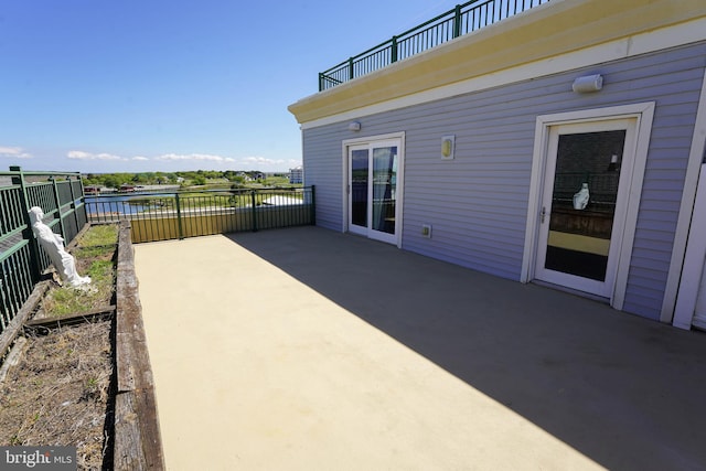 view of terrace featuring a balcony