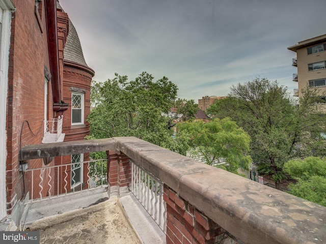 view of balcony