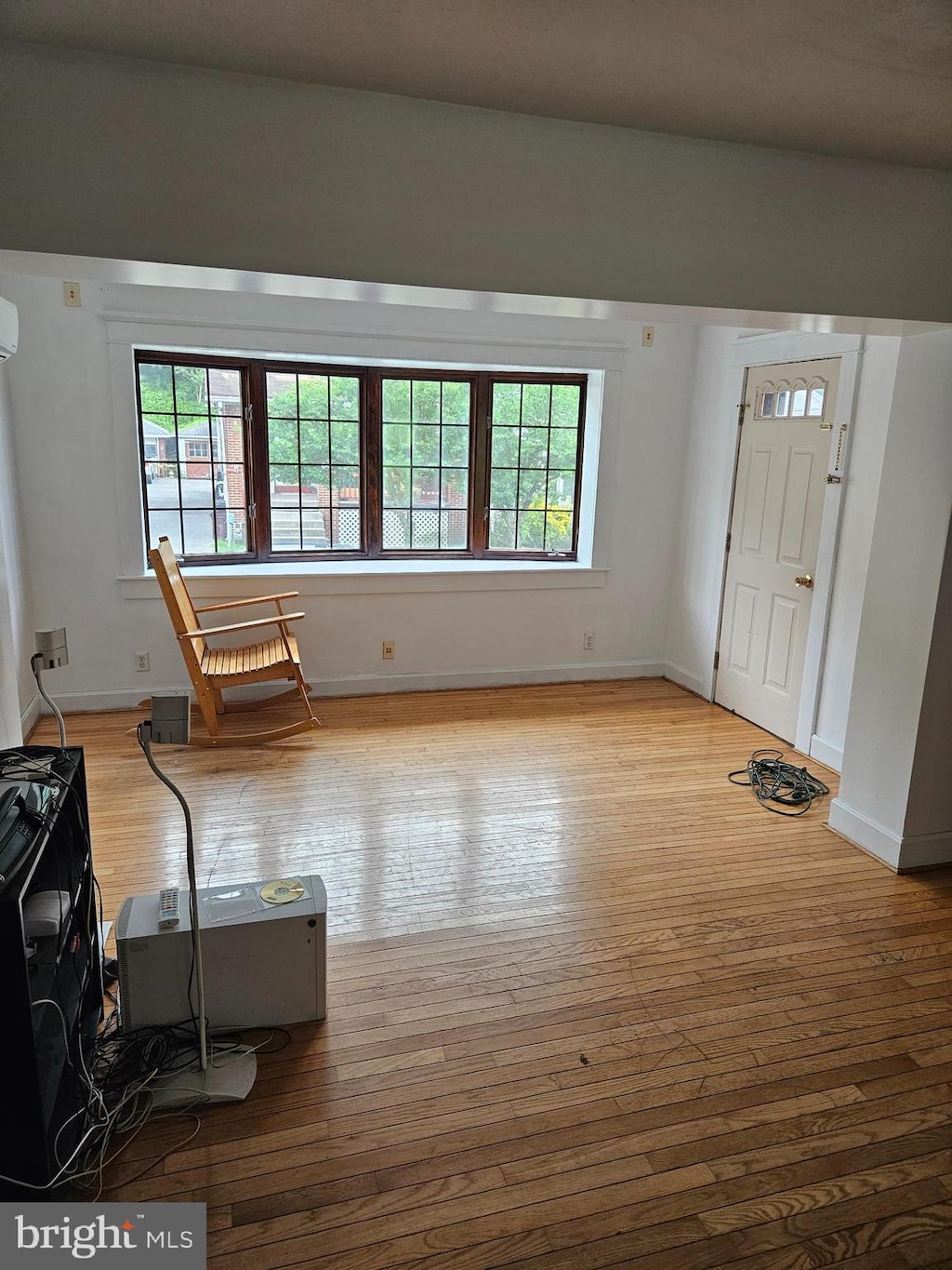 interior space with hardwood / wood-style floors