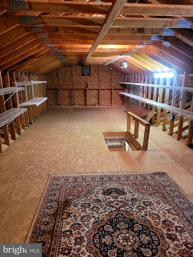 view of attic