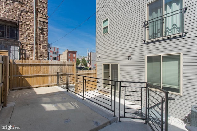 view of patio / terrace with central AC unit