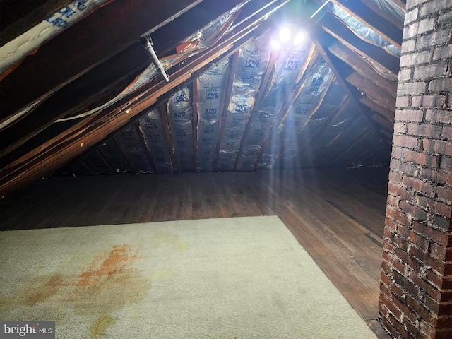 view of attic