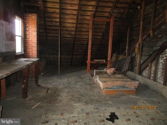 view of attic