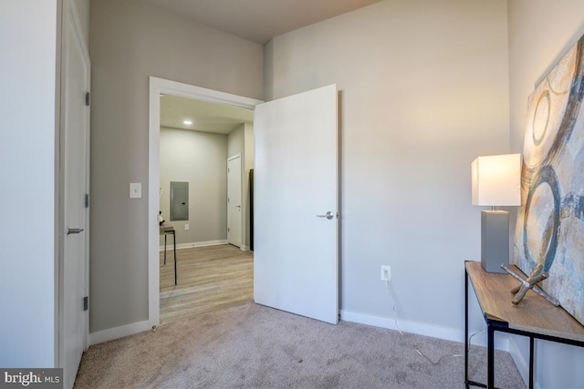 interior space featuring light wood-type flooring