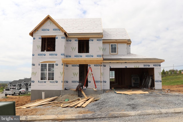 view of unfinished property