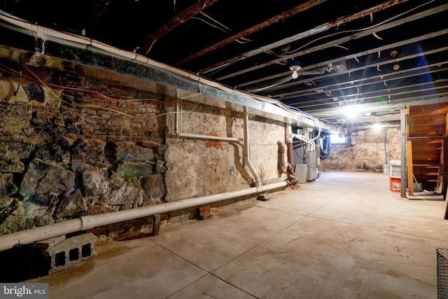 view of basement