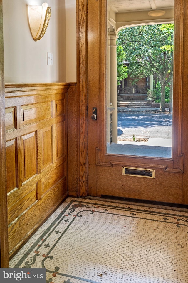 view of doorway to outside