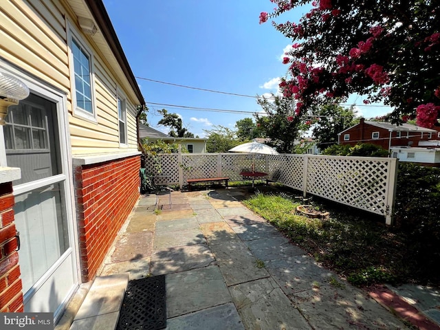 view of patio with fence