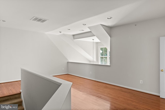 interior space featuring wood-type flooring