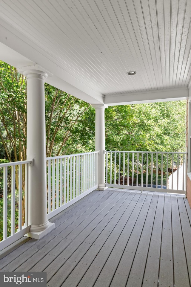 view of wooden deck