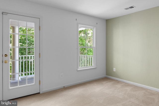 view of carpeted empty room