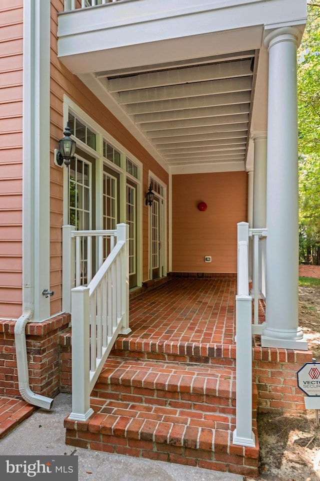 view of patio with covered porch