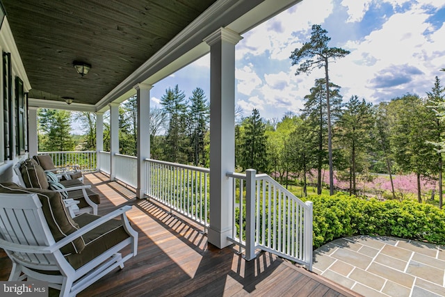 view of wooden terrace