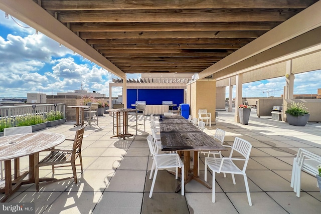 view of patio with an outdoor living space